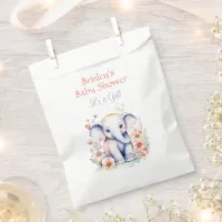 Cute Baby Elephant Girl's Baby Shower  Favor Bag