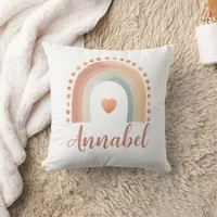 Personalized Boho Rainbow Name Throw Pillow – Wate
