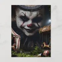 Clown at the Abandoned Circus Postcard
