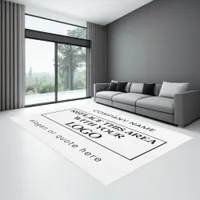 Business Logo Company Name  Any Color Rug