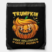 Trumpkin Halloween - Make Halloween Great Again Cl Drawstring Bag