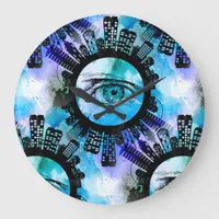 Mystic Elegance in Urban Contemporary Style Large Clock