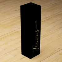 Black and Gold Elegant Typography Wine Box