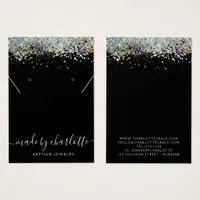 Holographic Glitter Earrings Necklace Display Card