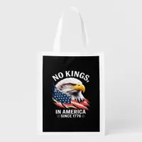 No Kings In America Classic Retro Graphic Grocery Bag