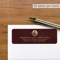 Return Address Labels with Brushed Gold Logo