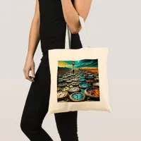 As Time Walks By AI Art Tote Bag