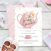 Pink Tea Party Baby Sprinkle Invitation
