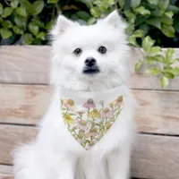 Coneflowers Botanical Art Design Pet Bandana Collar