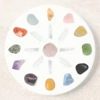 *~* Chakra Crystal Energy Gemstone SandStone Coaster