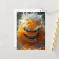 The Scary Orange Fruit with White Hair Postcard