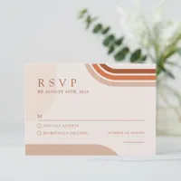 Reply card wedding Arch Boho Abstract