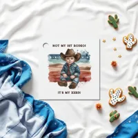 Not My First Rodeo Baby Cowboy Birthday Favor Tags