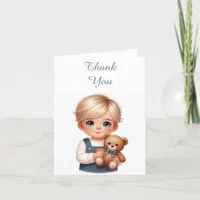 Cute Little Boy Thank You Note Card