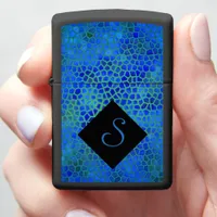 Personalized Blue Dinosaur Hide Zippo Lighter