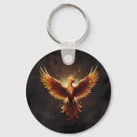 Fiery Phoenix Cushion Keychain