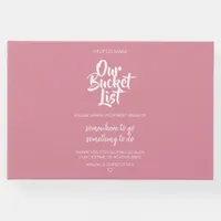 Wedding Bucket List Keepsake Guest Book