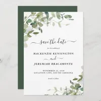 Eucalyptus Greenery Wedding Save the Date