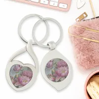 Ellis Rowan Pink Water Lily Vintage Flowers Keychain