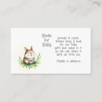 Woodland Animal Books for Baby Enclosure Card