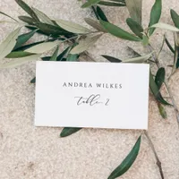 Individual Simple Modern Wedding Flat Place Cards