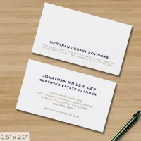 Minimalist Classic Typographic Business Card