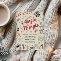 Christmas Jingle and Mingle invitation, Christmas Invitation