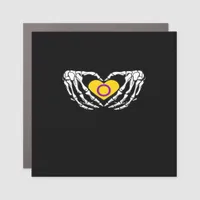 Intersex Pride Skeleton Halloween Goth Heart Class Car Magnet