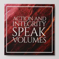 Action & Integrity Speak Volumes Peel And Stick Photo Tile