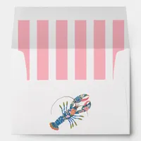 She’s a Catch Coastal Lobster Wedding Envelope