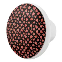 Valentine Hearts & Stars  Ceramic Knob