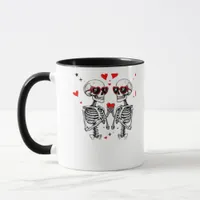 Skeleton Heart Hands Trending Modern Aesthetic Mug
