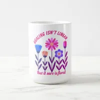  Healing Isn't Linear Floral Motivation Mug