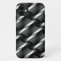 Grey + White Weave Funky Pattern  iPhone 5 Case