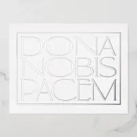 Dona Nobis Pacem Elegant Give Us Peace Flat Card