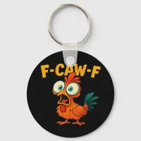 Humor Funny Crow F-Caw-F Gothic Keychain