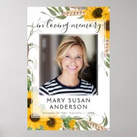 In Loving Memory Photo Sunflower Welcome Sign