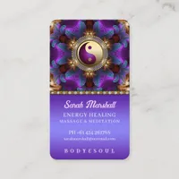 Indigo Purple Angelic Energy Healing Holistic Business Card