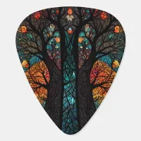 Tree of life mosaic stained glass effect guitar pick