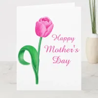 Simple Elegance Mother's Day Greeting Card - Pink 