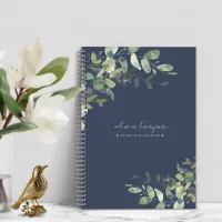 Navy Blue Greenery Letters to Daughter Keepsake Notebook