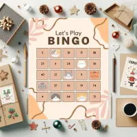 Orange Cat Christmas Bingo Jigsaw Puzzle