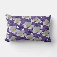 Columbine Flower Pattern Lumbar Pillow