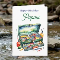 Happy Birthday Pawpaw | Fishing Tackle Box Card