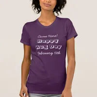 Happy Hug Day February 12th funny holidays T-Shirt