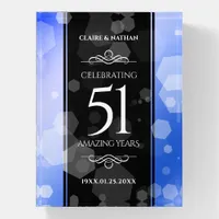 Elegant 51st Sapphire Wedding Anniversary Paperweight