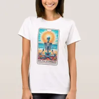 Funny Skeleton Full of Sunshine Meditation Tarot T-Shirt