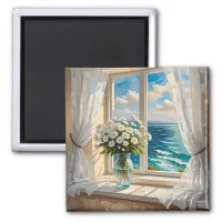 Pretty Ocean Scene Coastal Art Magnet