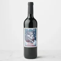 Christmas Wolf - Wine Label