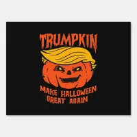 Trumpkin Halloween Pumpkin Election Sign